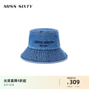 Sixty帽子女圆顶潮流百搭渔夫帽遮阳纯棉牛仔帽 Miss