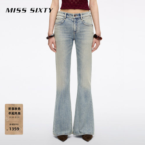 MissSixty刺绣喇叭牛仔裤