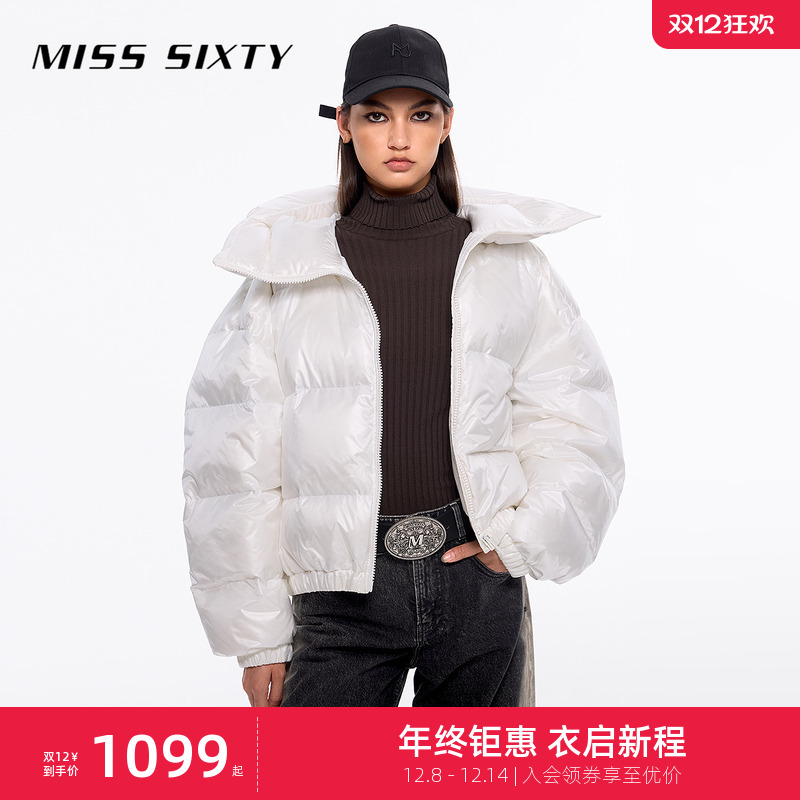 MissSixty立领连帽鹅绒羽绒服