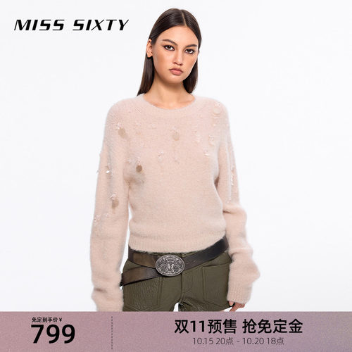 MissSixty重工钉珠针织衫