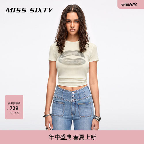MissSixty唇印正肩T恤