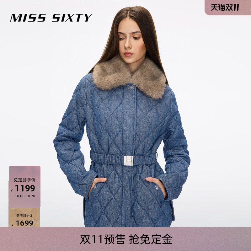【免定金】【90鸭绒】【可拆卸毛领】Miss Sixty26秋新牛仔羽绒服