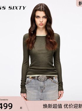 Miss Sixty2025夏季新款T恤修身显瘦两件式吊带叠穿撞色美式外穿