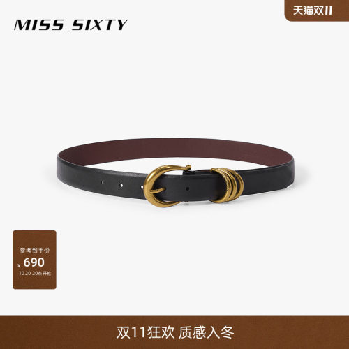 MissSixty复古金属皮革腰带