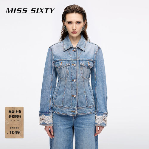 MissSixty蕾丝钉珠牛仔外套