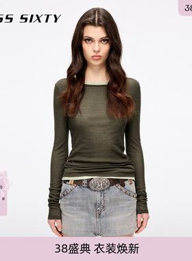 Miss Sixty2025夏季新款T恤修身显瘦两件式吊带叠穿撞色美式外穿
