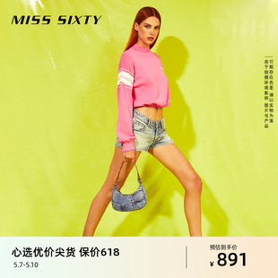 女性感低腰复古磨白磨破设计热裤 Miss 牛仔短裤 新款 Sixty2024夏季