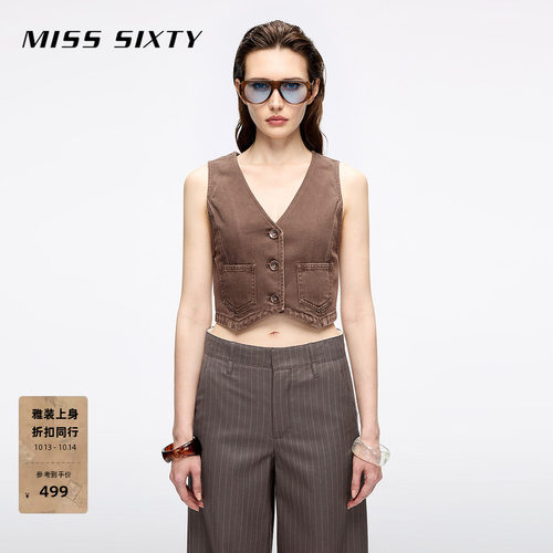 MissSixty短款牛仔马甲