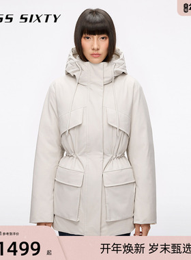 【保暖90鹅绒】Miss Sixty25冬新款羽绒服外套收腰连帽修身通勤