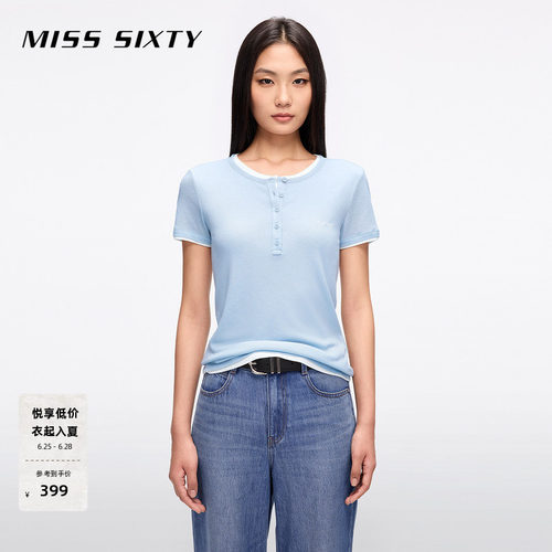 MissSixty修身假两件T恤