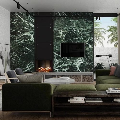 普拉达绿色大理石壁纸意式轻奢客厅民宿房间高级感墙布3d奢石墙纸