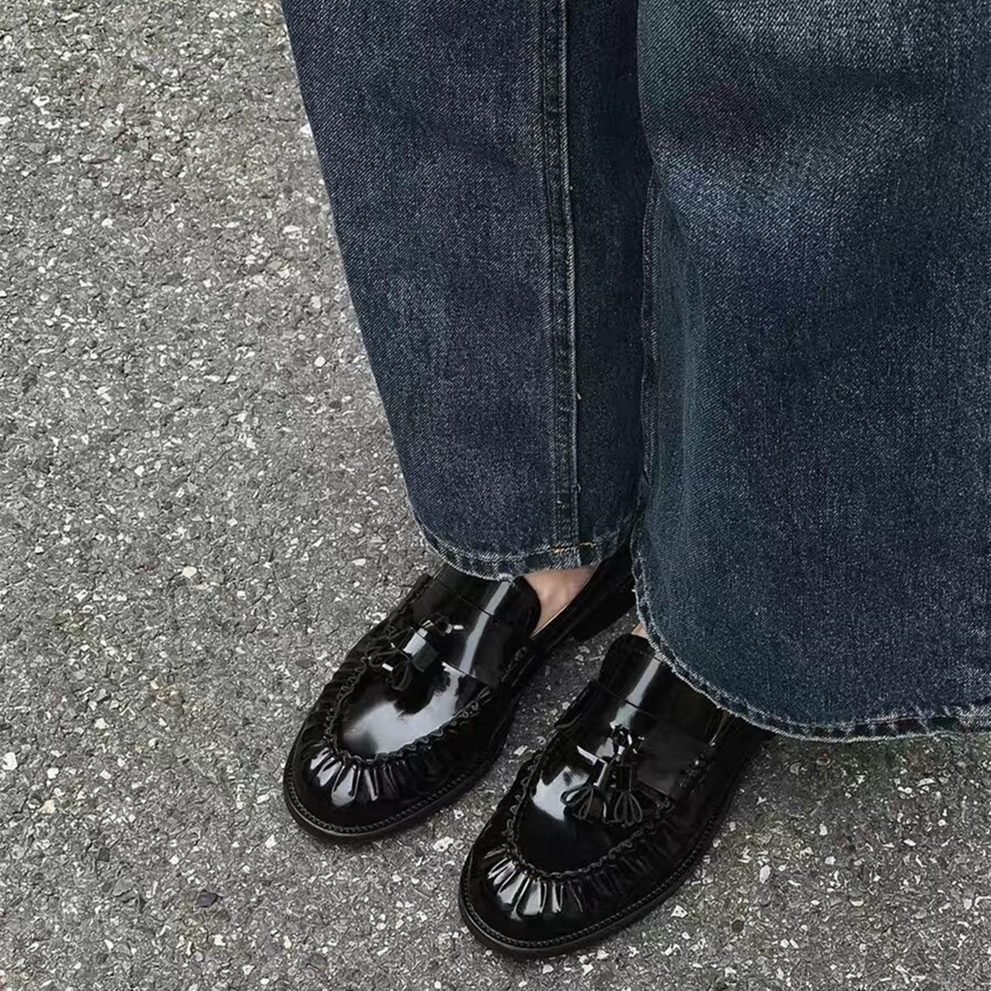 英伦风乐福鞋一脚蹬小皮鞋单鞋