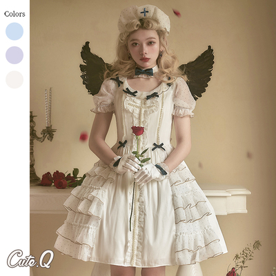 taobao agent [Spot] Heaven's Door OP dress Cuteq original lolita