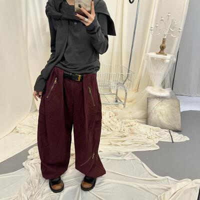 SYReperes D【果实】2024秋配腰带拉链工装裤SY-0907-2266