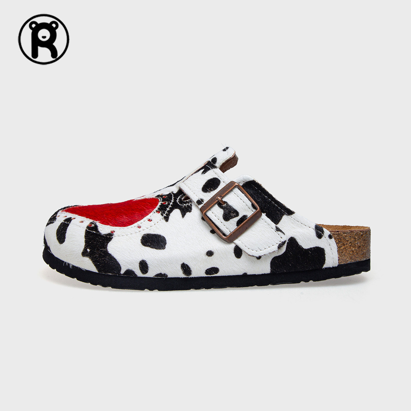 2026新款奶牛纹马毛包头拖鞋男女款半包勃肯拖真皮博肯女鞋软木鞋,女鞋,勃肯鞋/软木鞋,淘宝优惠券,粉丝福利购,淘宝优惠卷