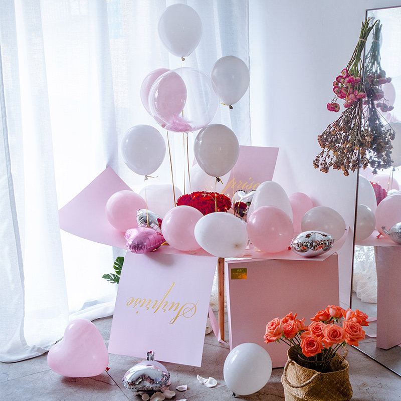 Pleasantly surprised Box birthday balloon Gift box gift Box Open Pleasantly surprised birthday Gift box Largein the Flower delivery/Flowers simulation/Plants gardening ,  DIY Artificial flowers material , Floral Packaging, Floral packing box category - from Buy2taobao.com to provide professional Taobao agent buy service