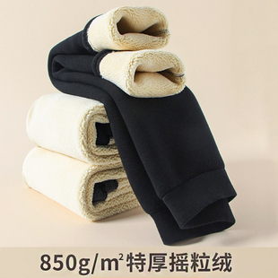 女童加绒加厚黑色打底裤秋冬特厚一体绒裤子配裙子不勒腿一条过冬