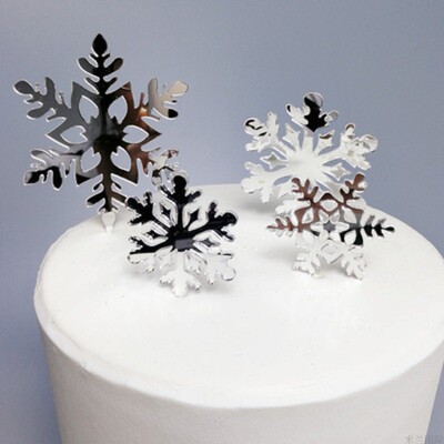 雪花圣诞节情景派对烘焙蛋糕插牌