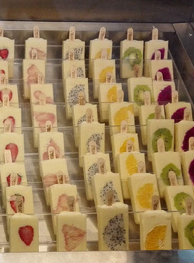手工冰棒雪糕陈列展示架亚克力透明冰柜冰激凌展示盒冰雪糕展示盘