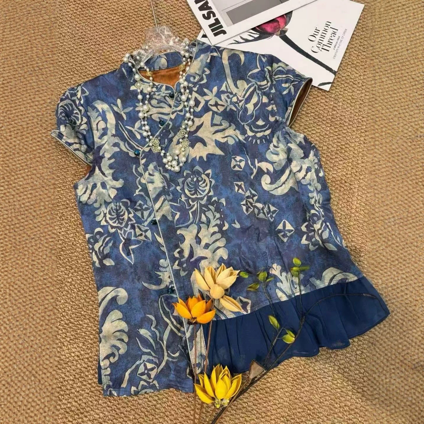 今年流行特惠新中式国风女装立领衬衫