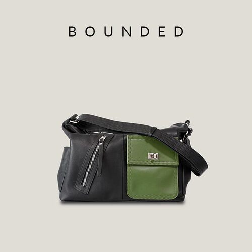 Bounded有界丨男女通用情侣包2025新品高级感头层牛皮斜挎包