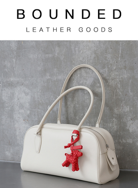 EW India保龄球包 摔纹头层牛皮横版腋下包老钱风大容量奢感包