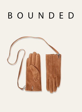 Bounded有界丨反绒绵羊皮手套女士冬天加绒加厚骑行开车保暖防寒