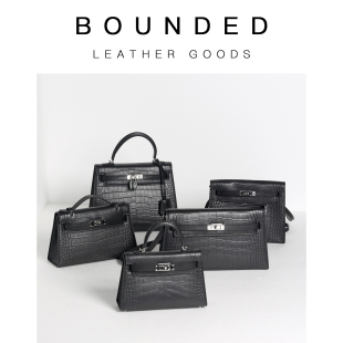 半手雾面鳄鱼纹凯莉包女kelly一二代头层牛皮迷你手提单肩斜挎包