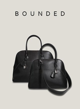 进口头层胎牛皮大容量公文包手提电脑包大号通勤保龄球包高级感