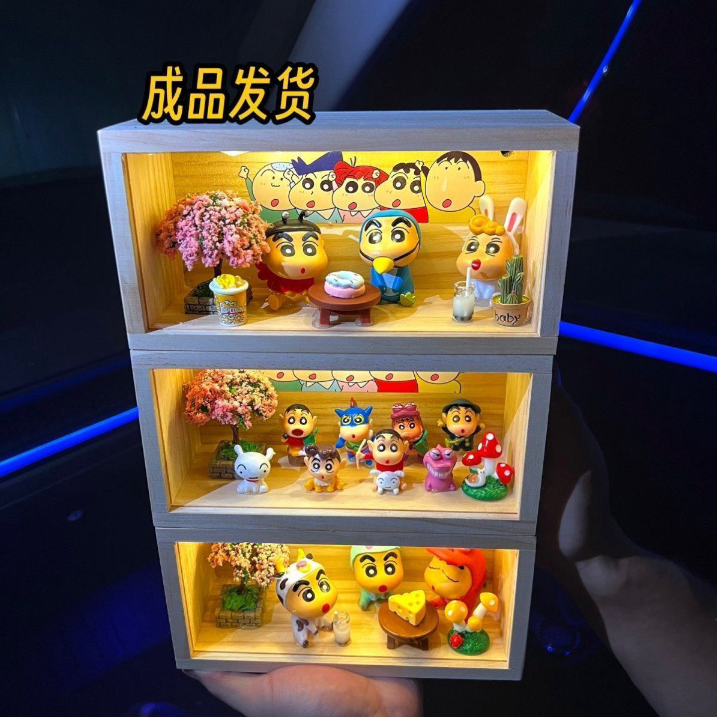蜡笔小新手办生日礼物周边系列模型摆件小夜灯礼物送女生男生闺蜜
