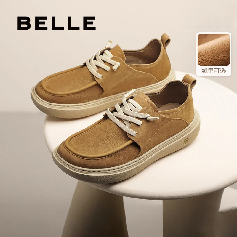 百丽厚底增高休闲鞋一脚蹬懒人鞋