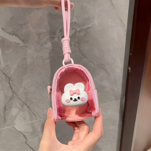 可爱卡通贴片透明零钱包