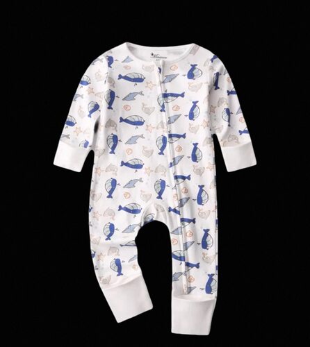 2026新款婴儿拉链连体衣包手纯棉a类宝宝包脚爬服防抓脸衣服ins风
