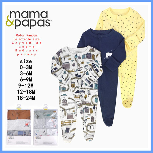 mamapapas包手包脚连体衣拉链款