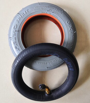 奥托博克轮椅轮胎配件小轮6寸轮胎一套6*11/4 含外胎一个内胎一个