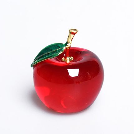 水晶苹果摆件保平安汽车车载装饰品车内创意饰品室内礼品工艺品