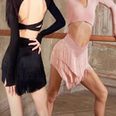 比赛舞蹈演出服 女成年人半身裙流苏裙下装 拉丁舞裙新款 练功服装