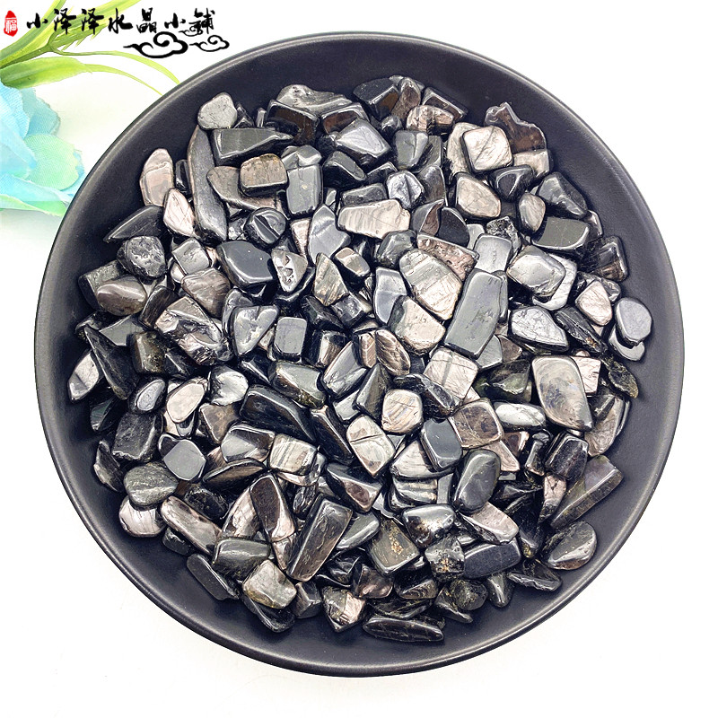 天然黑色金运石水晶碎石消磁摆件猫眼效应鱼缸花盆造景园艺装饰石,饰品/流行首饰/时尚饰品新,摆件,淘宝优惠券,粉丝福利购,淘宝优惠卷