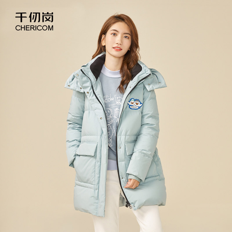 【千仞家族系列】千仞岗秋冬女亲子卡通中长款可拆卸连帽羽绒服