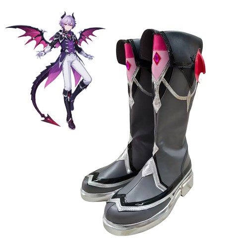 cosplay鞋原神杜林cos鞋定制黑色动漫表演鞋子