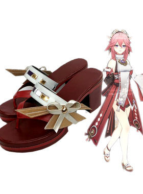 原神 八重神子 cosplay动漫鞋 支持来图定制YANFEI御姐米哈鞋子