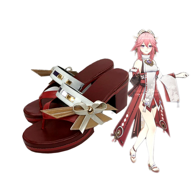 原神 八重神子 cosplay动漫鞋 支持来图定制YANFEI御姐米哈鞋子