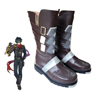 漫展cosplay鞋绝区零卡吕冬之子莱特cos鞋子棕色动漫鞋