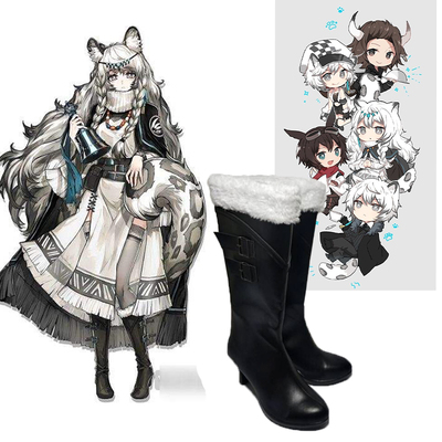 萌萌动漫 明日方舟 初雪 cos鞋cosplay鞋来图定做