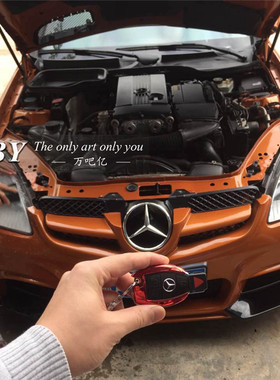 奔驰SLK200SLK350SLK55改装ROWEN大包围狼烟尾翼侧裙排气前后杠