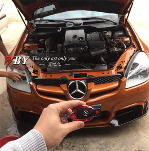 奔驰SLK200SLK350SLK55改装ROWEN大包围狼烟尾翼侧裙排气前后杠