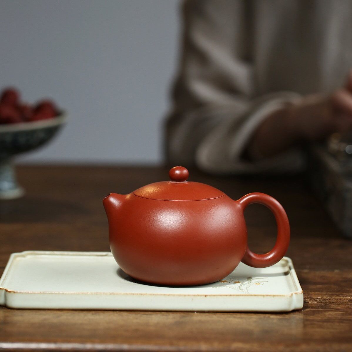 戚志君 宜兴紫砂壶实力派名家纯全手工茶具家藏原矿大红袍西施壶