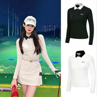 高尔夫女装 可定制 女士防晒长袖 T恤速干透气运动球服休闲POLO衫