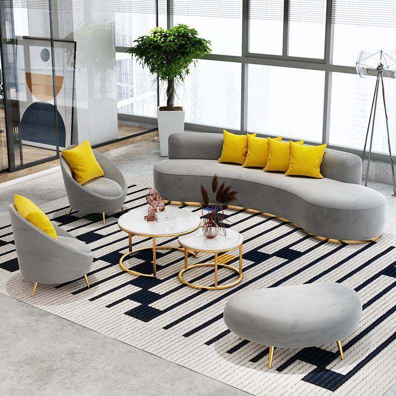 布艺沙发北欧酒店大堂弧形休息区双人沙发服装店美容院网红沙发椅,住宅家具,布艺沙发,淘宝优惠券,粉丝福利购,淘宝优惠卷