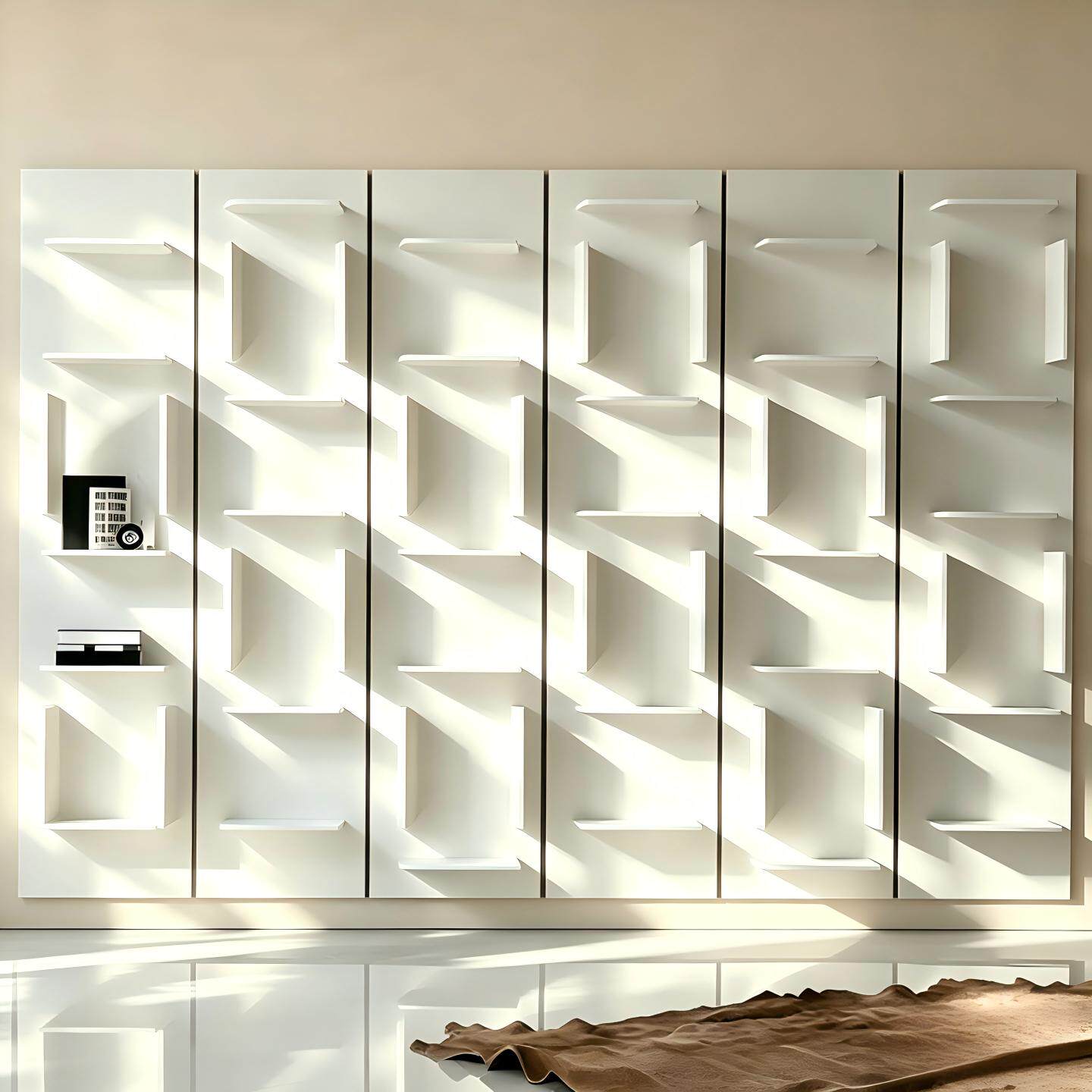 创意书架钢琴烤漆书架壁挂书架个性时尚置物架装饰架简约书柜书橱